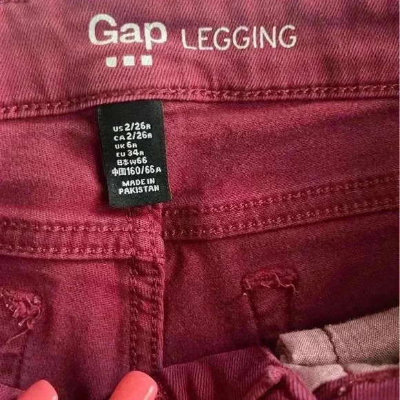 Gap Wine/Burgundy Jean Leggings - Picture 4 of 6